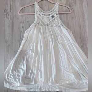 Vici Ivory Crochet Detail Blouse